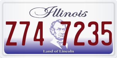 IL license plate Z747235