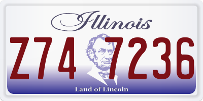 IL license plate Z747236