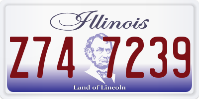 IL license plate Z747239