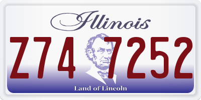 IL license plate Z747252