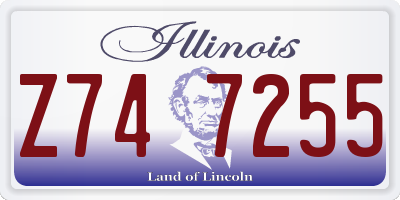 IL license plate Z747255