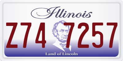 IL license plate Z747257