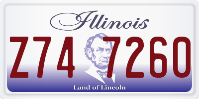 IL license plate Z747260