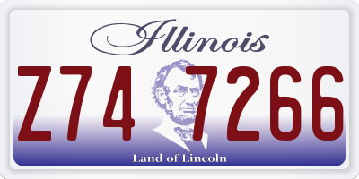 IL license plate Z747266