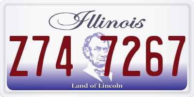IL license plate Z747267