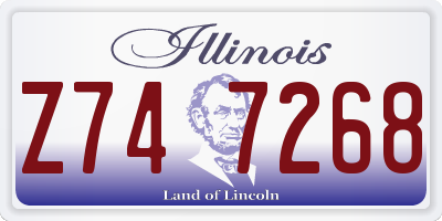 IL license plate Z747268