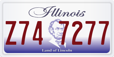 IL license plate Z747277