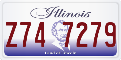 IL license plate Z747279
