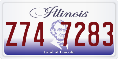 IL license plate Z747283