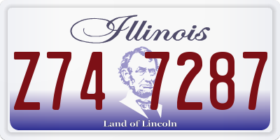 IL license plate Z747287