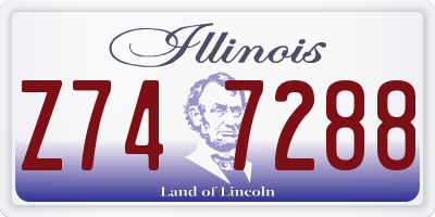 IL license plate Z747288