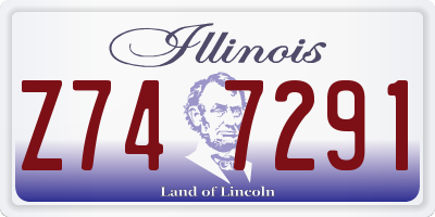 IL license plate Z747291