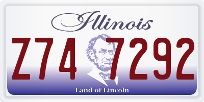 IL license plate Z747292