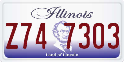 IL license plate Z747303