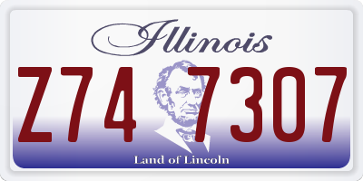 IL license plate Z747307
