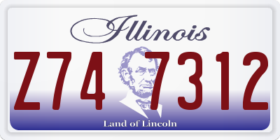 IL license plate Z747312