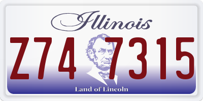 IL license plate Z747315