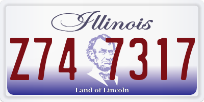 IL license plate Z747317