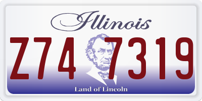 IL license plate Z747319