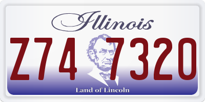 IL license plate Z747320