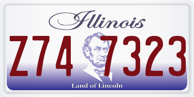 IL license plate Z747323