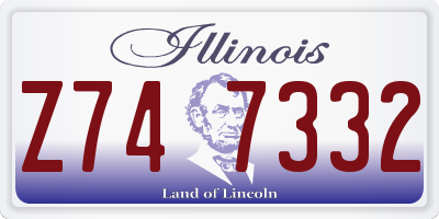 IL license plate Z747332