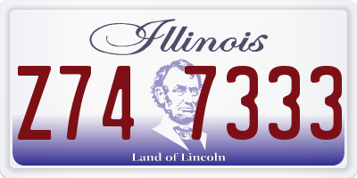 IL license plate Z747333