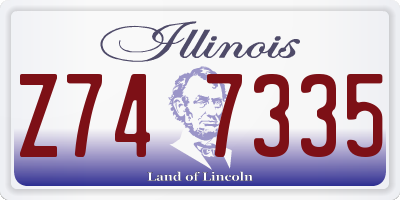 IL license plate Z747335