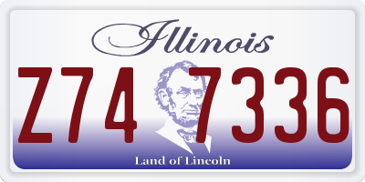IL license plate Z747336