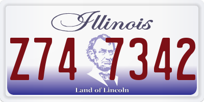 IL license plate Z747342