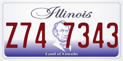 IL license plate Z747343