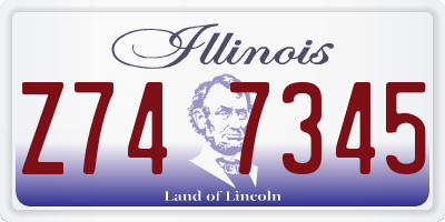 IL license plate Z747345