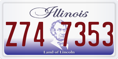 IL license plate Z747353