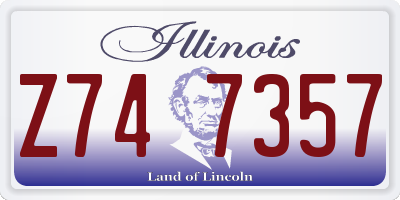 IL license plate Z747357