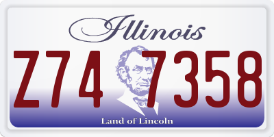 IL license plate Z747358
