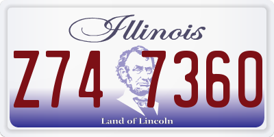 IL license plate Z747360