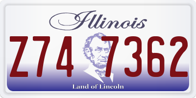 IL license plate Z747362