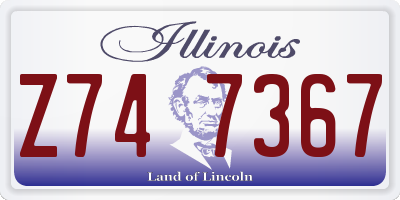 IL license plate Z747367
