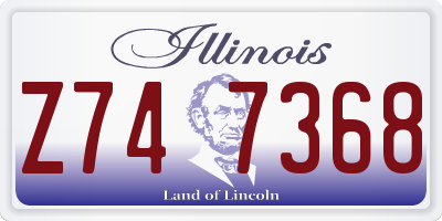 IL license plate Z747368