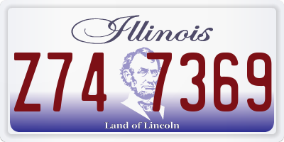 IL license plate Z747369
