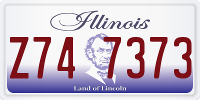 IL license plate Z747373
