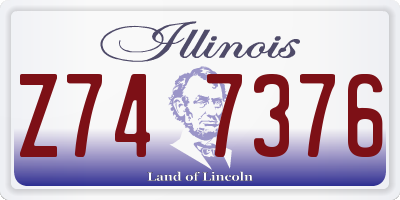 IL license plate Z747376