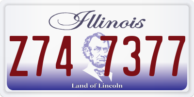 IL license plate Z747377