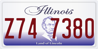 IL license plate Z747380