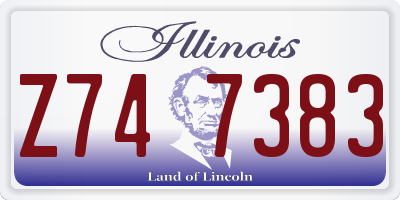 IL license plate Z747383