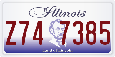 IL license plate Z747385