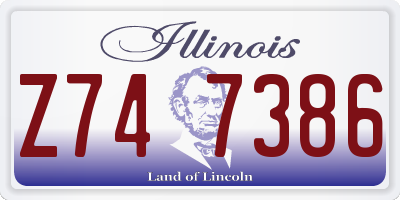 IL license plate Z747386