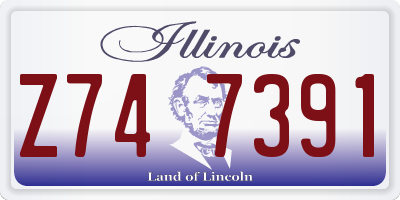 IL license plate Z747391