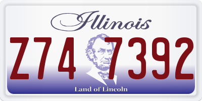 IL license plate Z747392