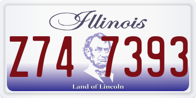 IL license plate Z747393